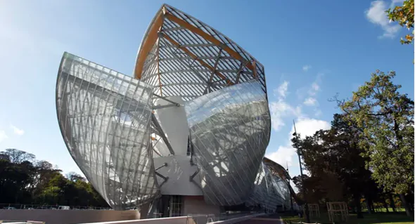 Gallery complex for the Louis Vuitton Corporate Foundation, in the