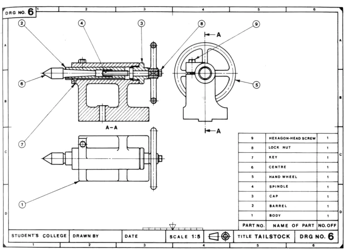 Assembly drawing of a labeled hydraulic machine, showcasing its various parts and components.